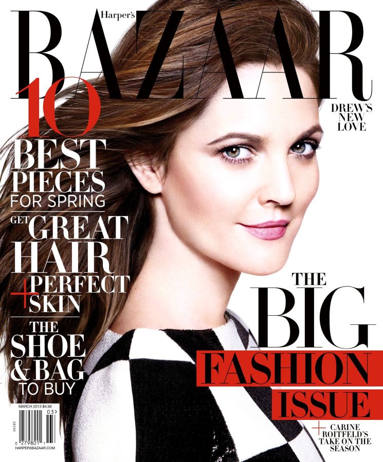 HARPERS BAZAAR USA magazine side cover  March 2013