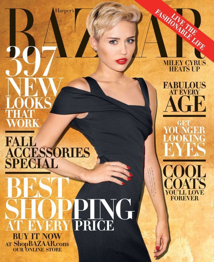 HARPERS BAZAAR USA magazine side cover  October 2013