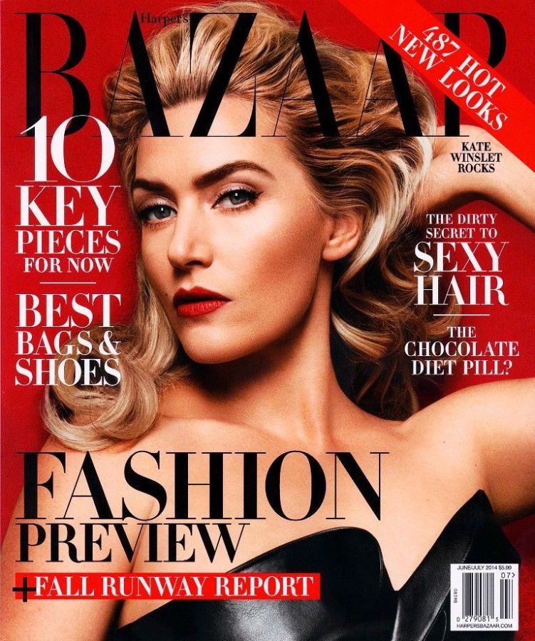HARPERS BAZAAR USA magazine side cover  June/July 2014