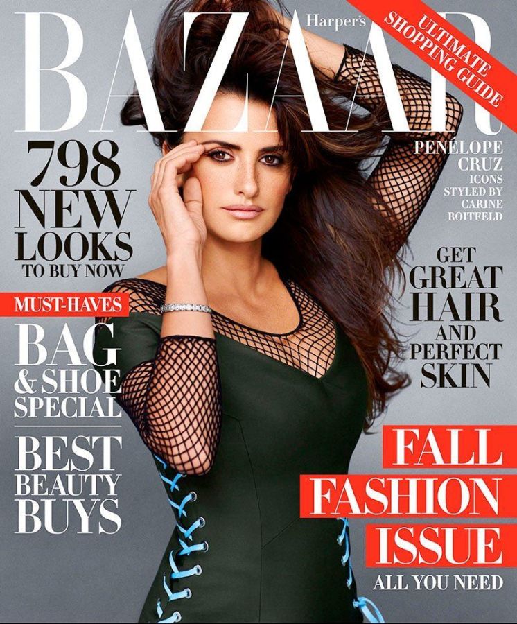 HARPERS BAZAAR USA magazine side cover  September 2014