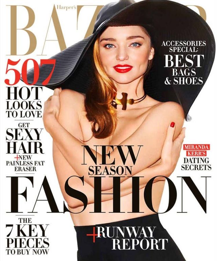 HARPERS BAZAAR USA magazine side cover  February 2015