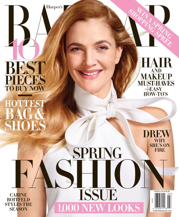 HARPERS BAZAAR USA magazine side cover  March 2016