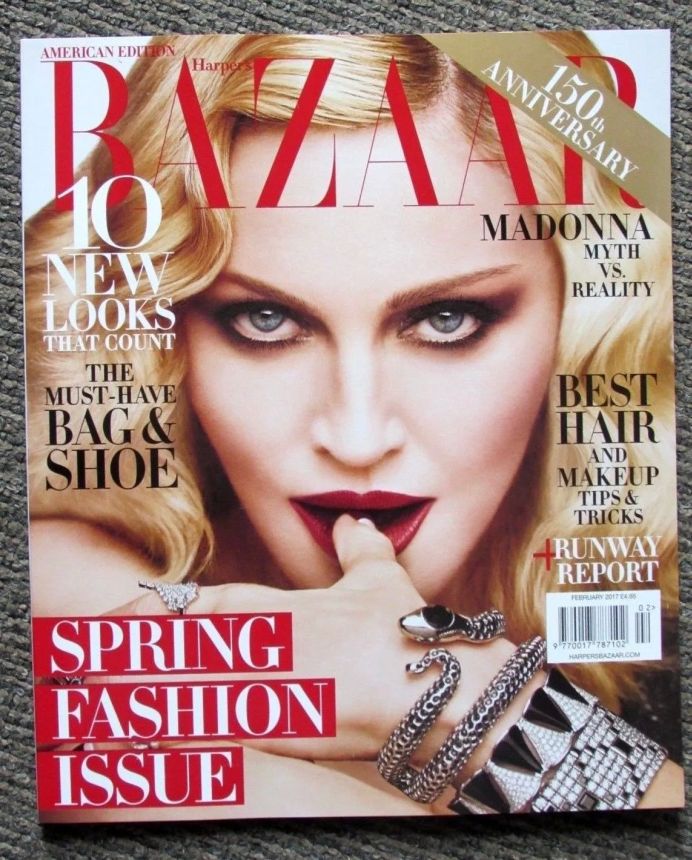 HARPERS BAZAAR USA magazine side cover  February 2017