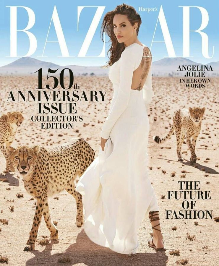 HARPERS BAZAAR USA magazine side cover  November 2017