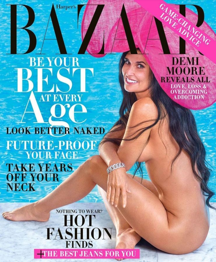 HARPERS BAZAAR USA magazine side cover  October 2019