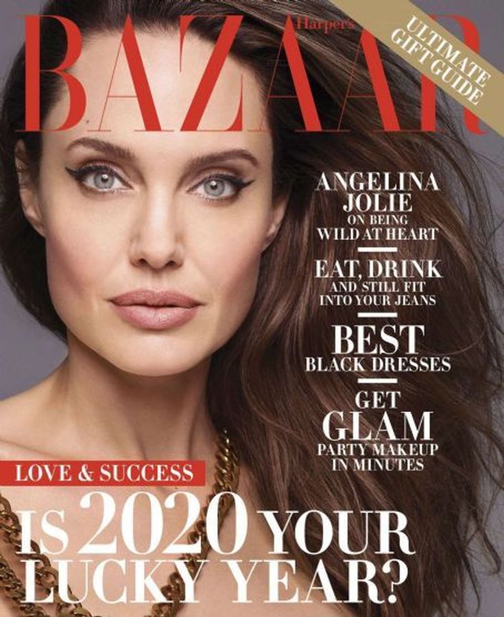 HARPERS BAZAAR USA magazine side cover  December 2019/ January 2020 