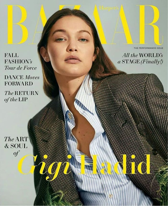 HARPERS BAZAAR USA magazine side cover  August 2021