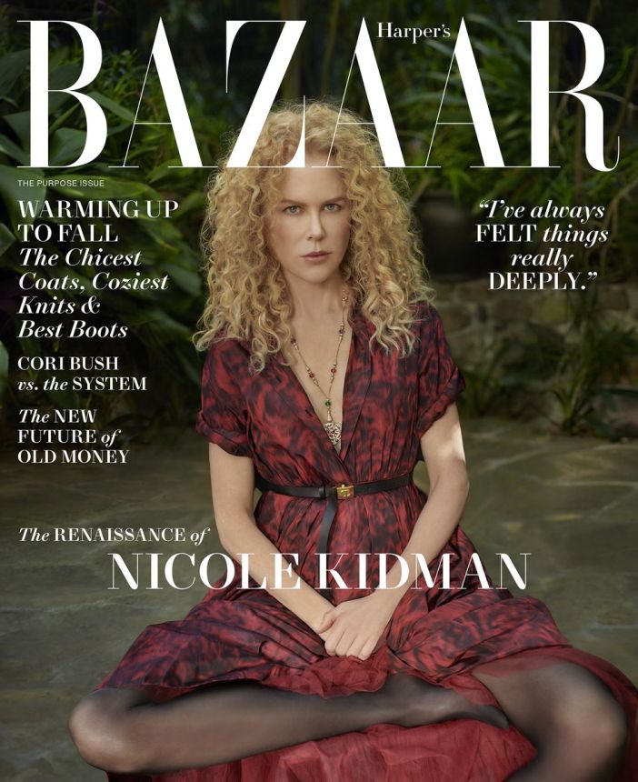 HARPERS BAZAAR USA magazine side cover  October 2021