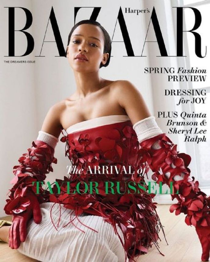 HARPERS BAZAAR USA magazine side cover  February 2023