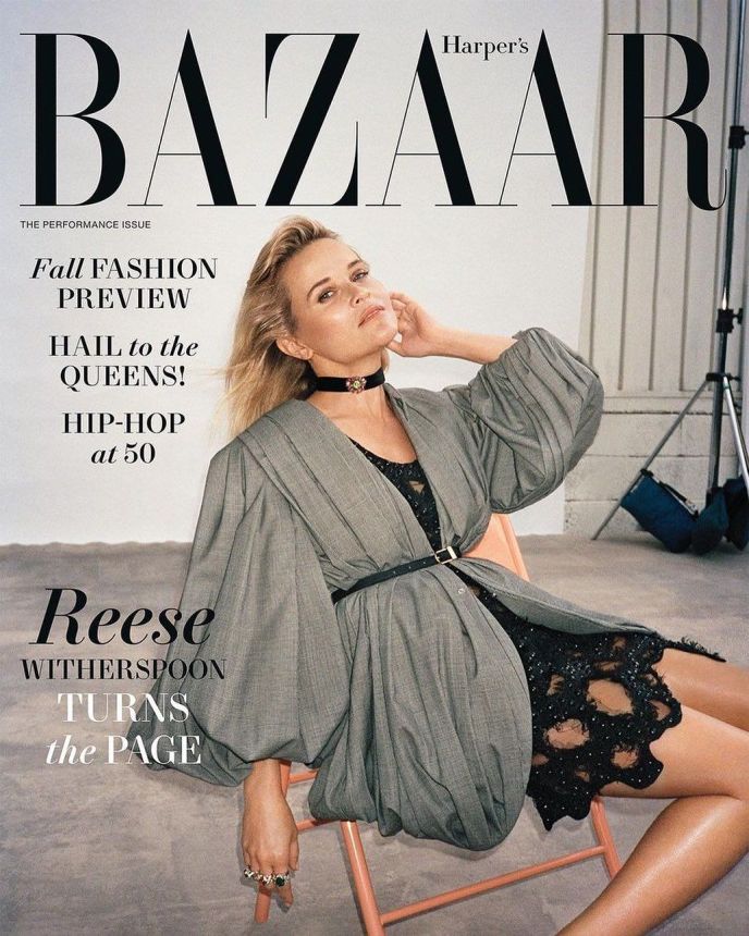 HARPERS BAZAAR USA magazine side cover  August 2023
