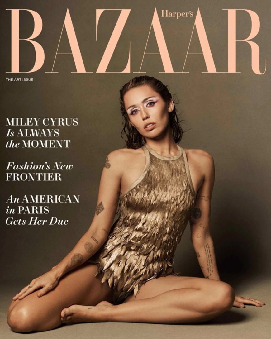 HARPERS BAZAAR USA magazine side cover  December 2024/ January 2025 