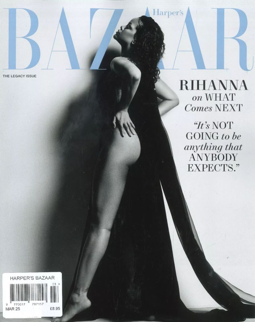 HARPERS BAZAAR USA magazine side cover  March 2025
