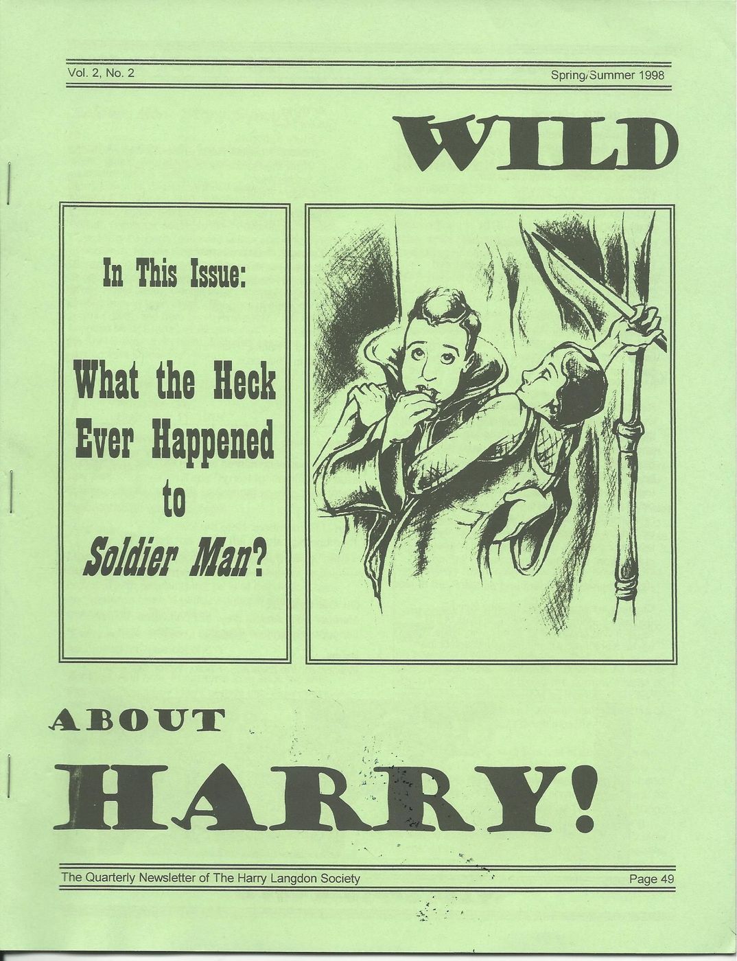 WILD ABOUT HARRY! magazine side cover Issue 6  Vol 2 No 2 Spring/Summer 1998