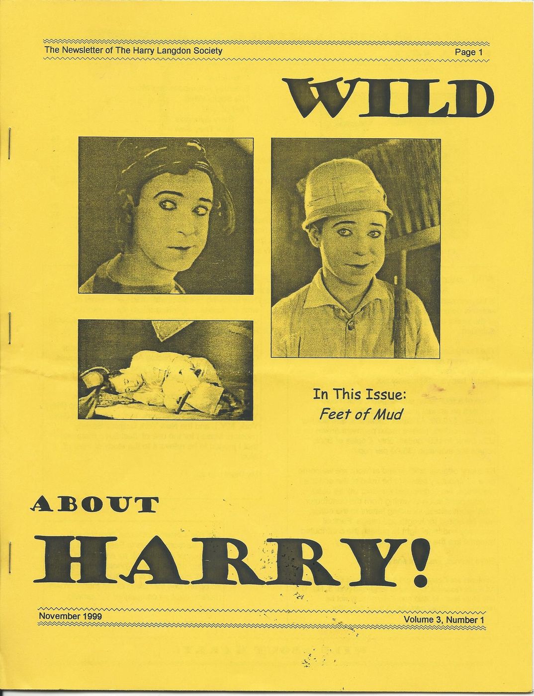 WILD ABOUT HARRY! magazine side cover Issue 9  Vol 3 No 1 November 1999