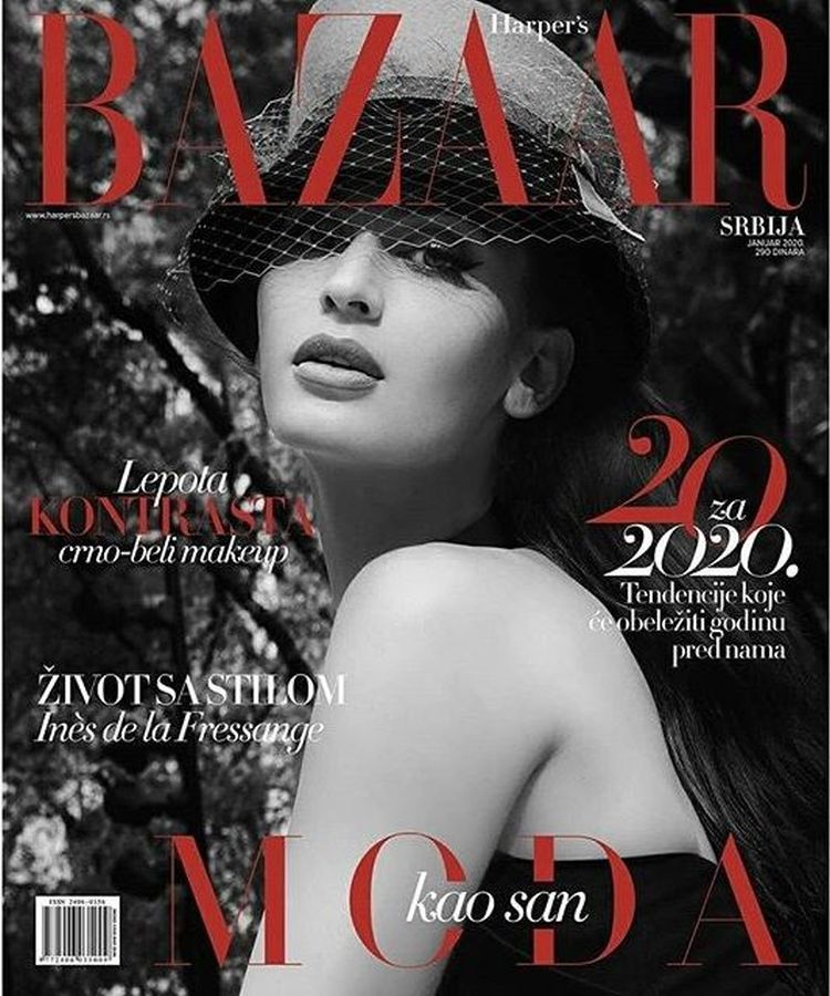 HARPERS BAZAAR SERBIA magazine side cover  January 2020