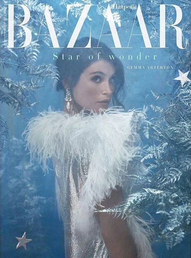 HARPERS BAZAAR UK magazine side cover  January 2020