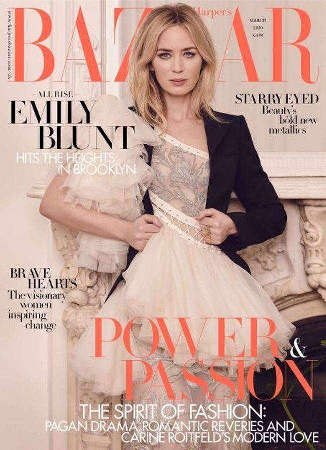 HARPERS BAZAAR UK magazine side cover  March 2020