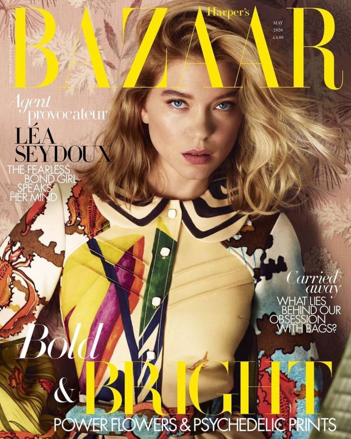 HARPERS BAZAAR UK magazine side cover  May 2020