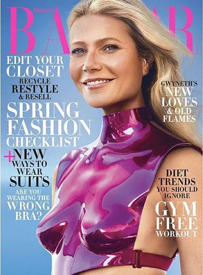 HARPERS BAZAAR USA magazine side cover  February 2020