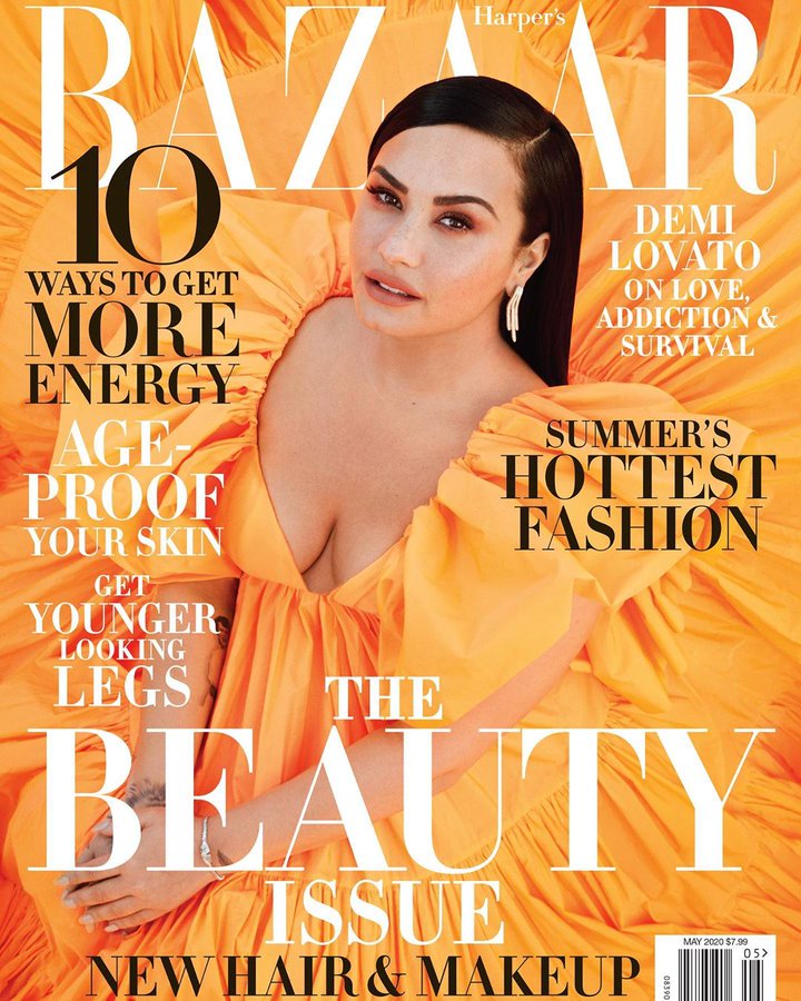 HARPERS BAZAAR USA magazine side cover  May 2020