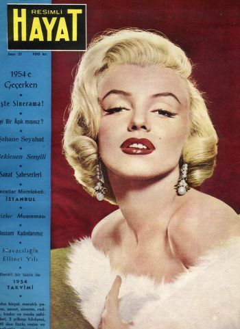 RESIMLI HAYAT magazine side cover Issue 29 September 1954