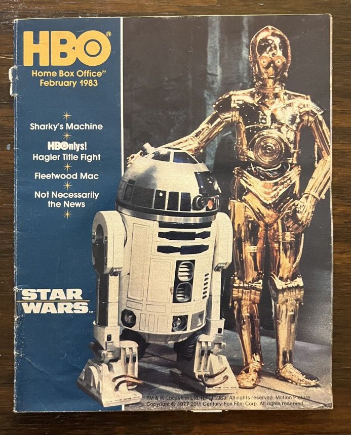 HBO magazine side cover February 1983