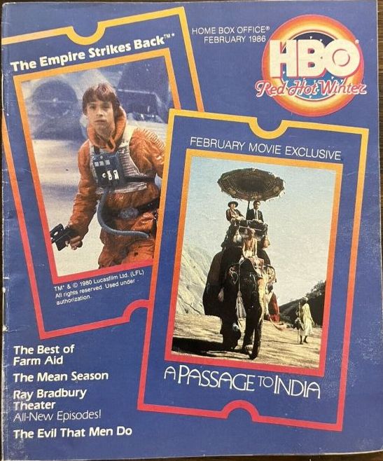 HBO magazine side cover February 1986