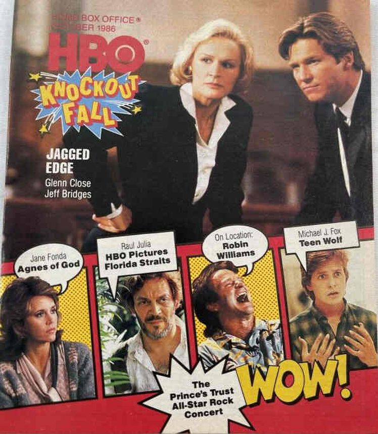 HBO magazine side cover October 1986