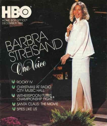 HBO magazine side cover December 1986
