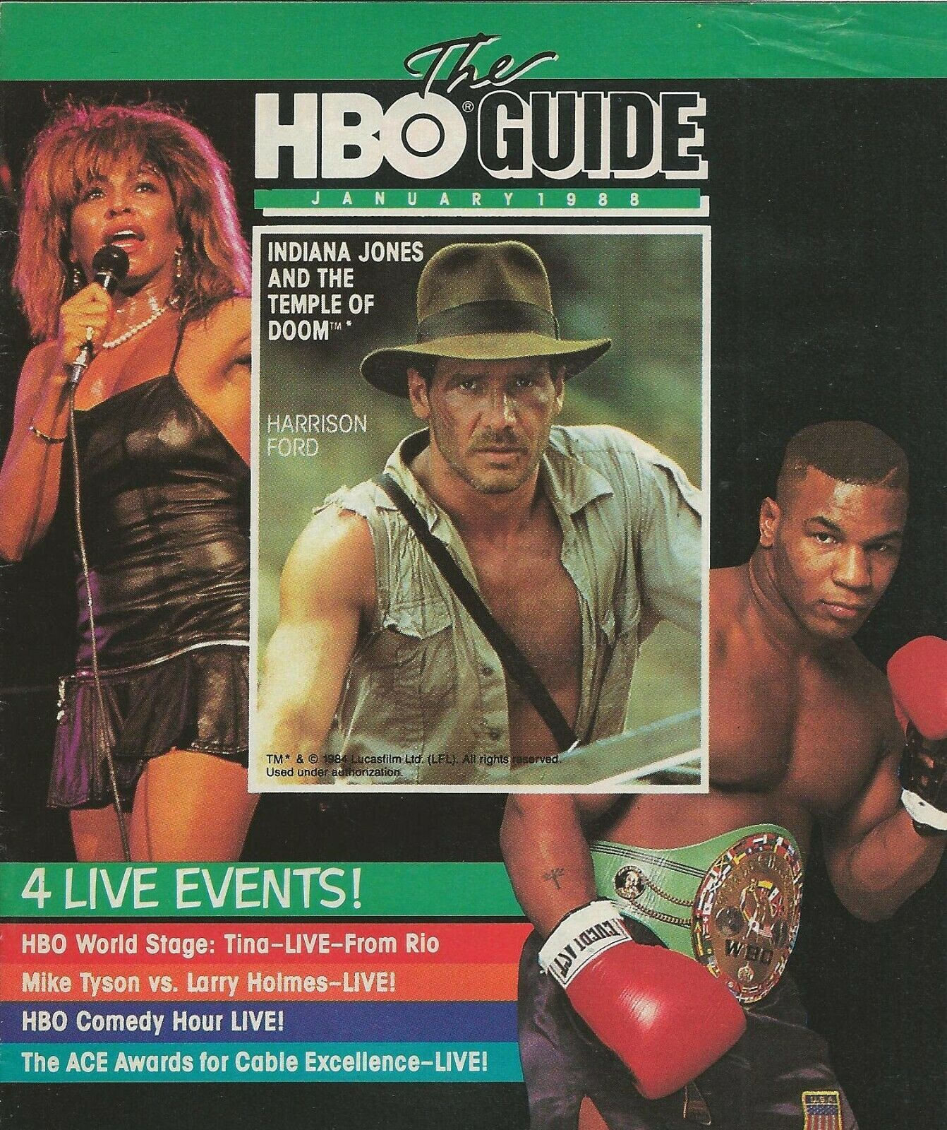 HBO magazine side cover January 1988