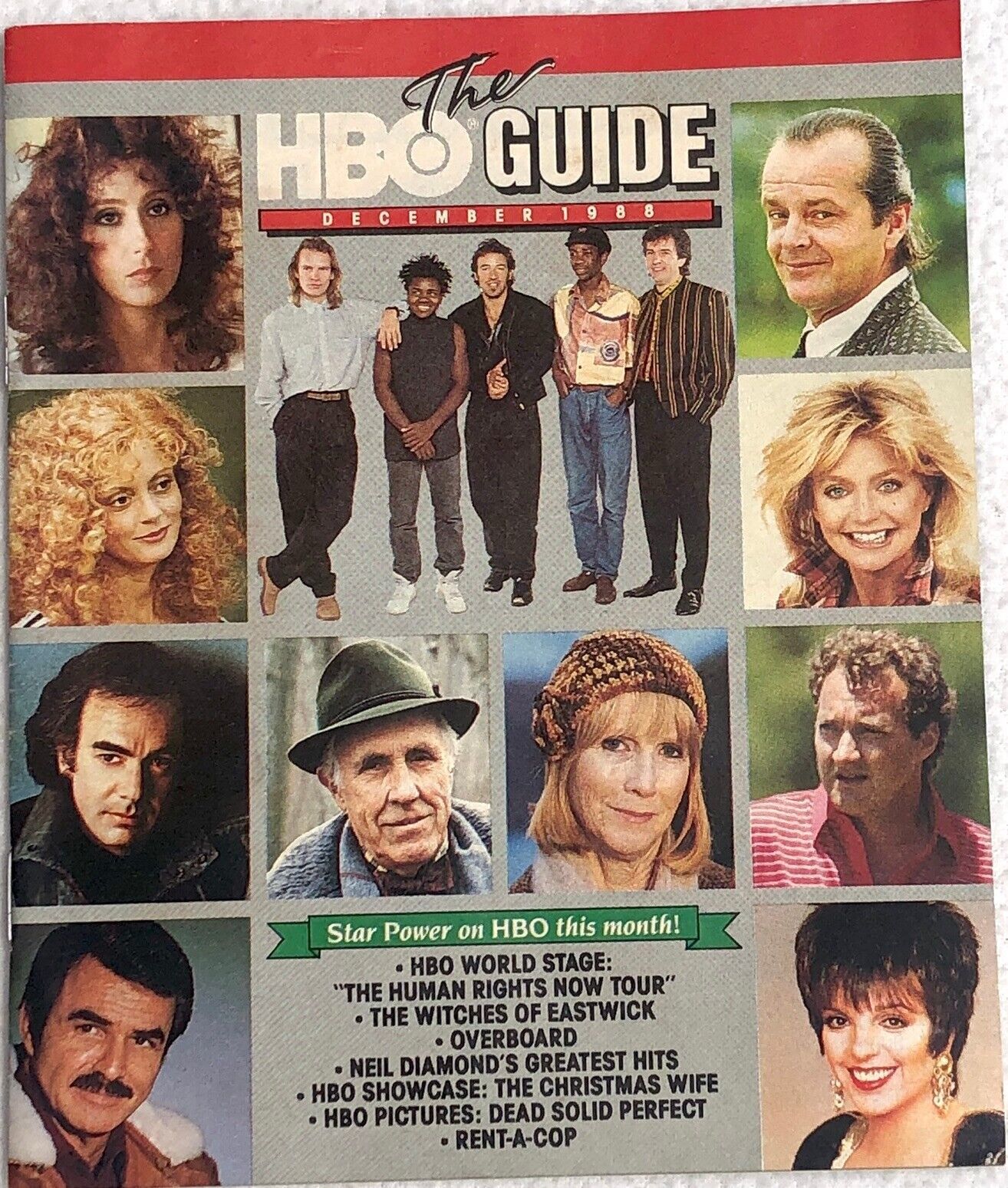HBO magazine side cover December 1988