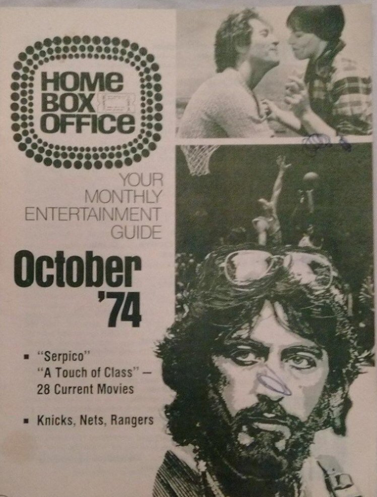 HBO magazine side cover  October 1974