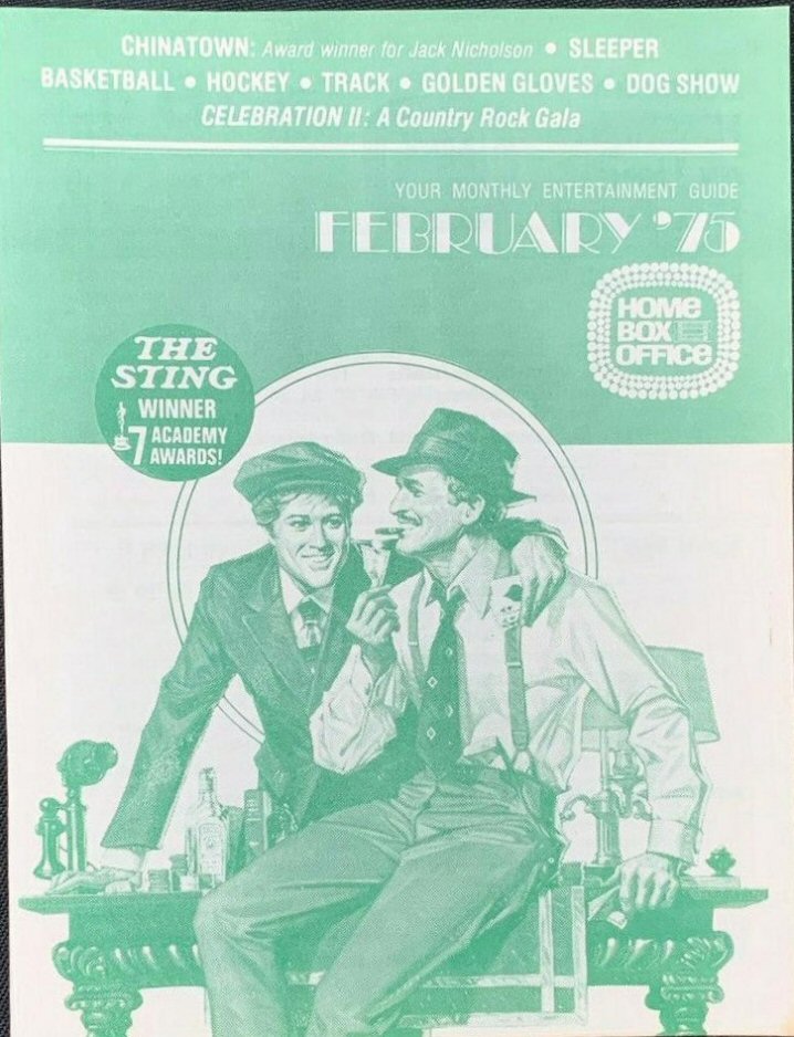 HBO magazine side cover  February 1975