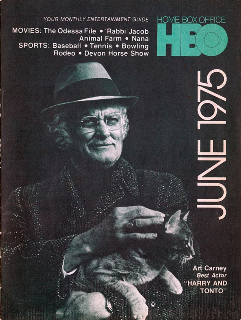 HBO magazine side cover  June 1975