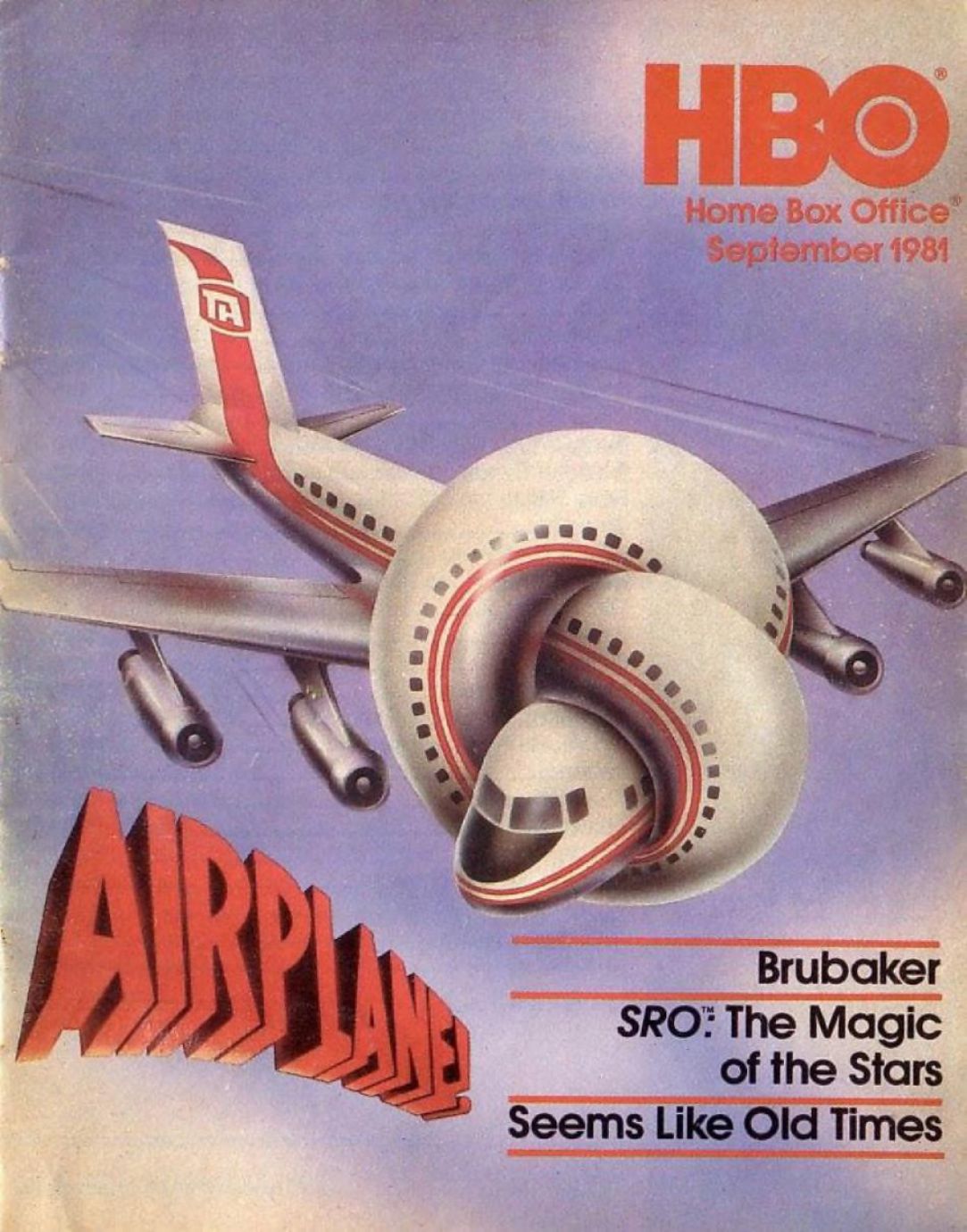 HBO magazine side cover  September 1981