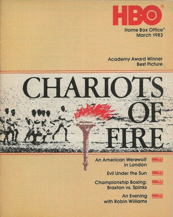HBO magazine side cover  March 1983