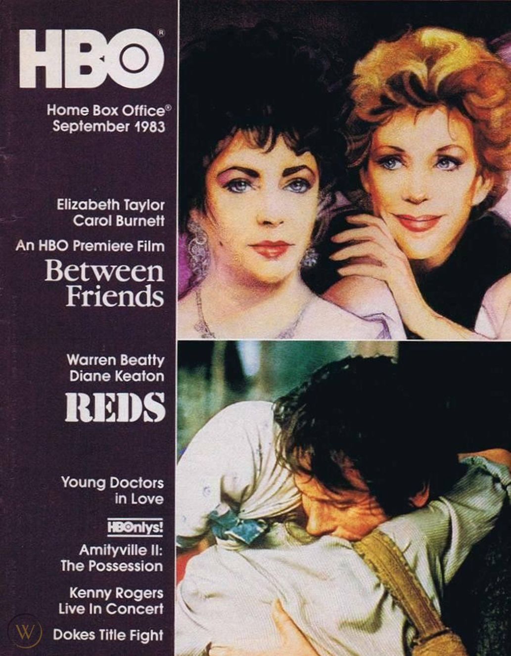 HBO magazine side cover  September 1983
