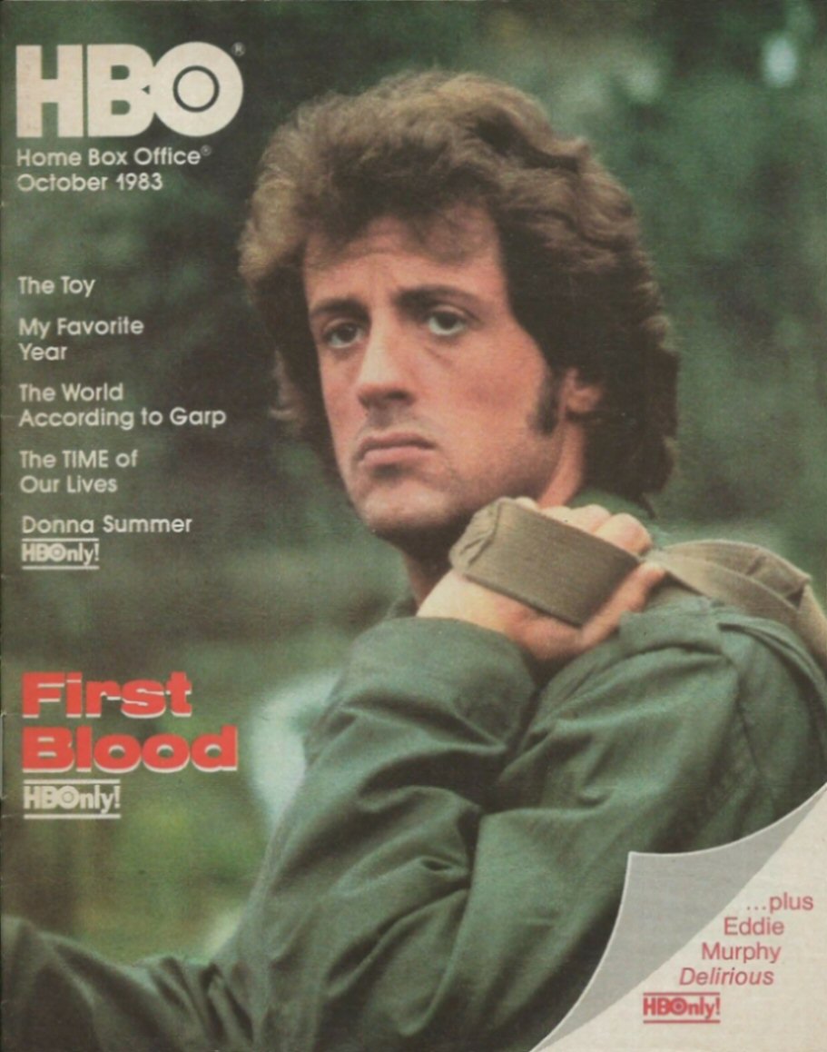 HBO magazine side cover  October 1983