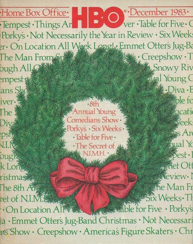 HBO magazine side cover  December 1983