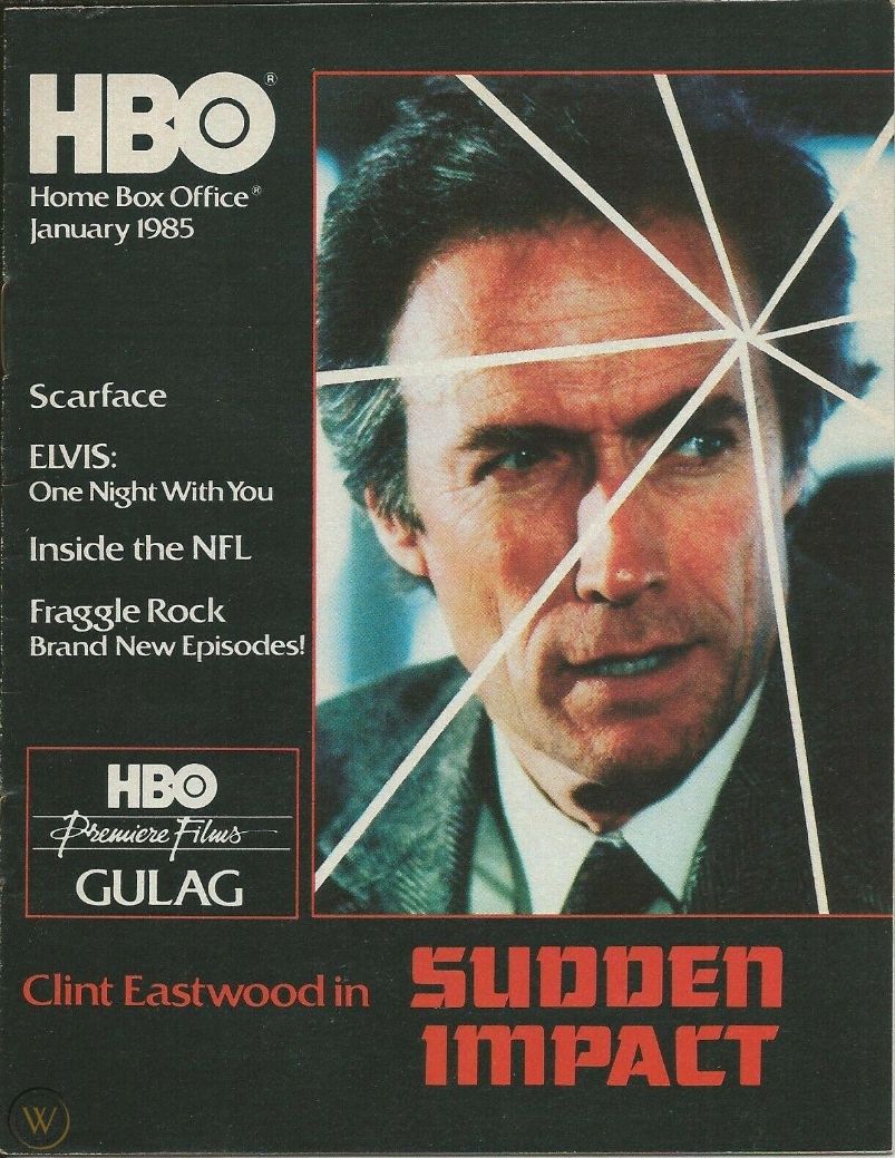 HBO magazine side cover  January 1985