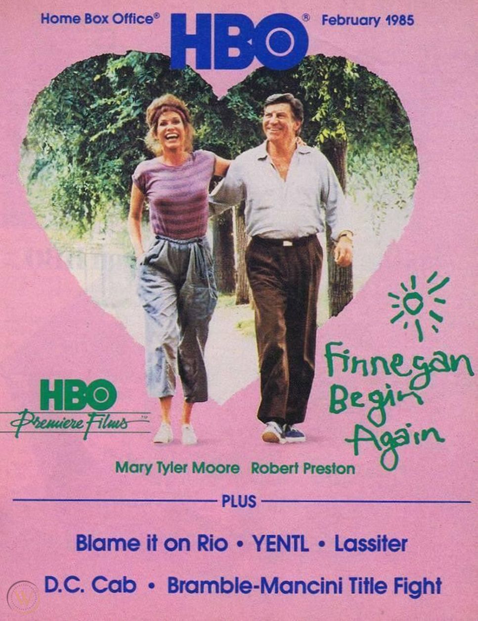 HBO magazine side cover  February 1985