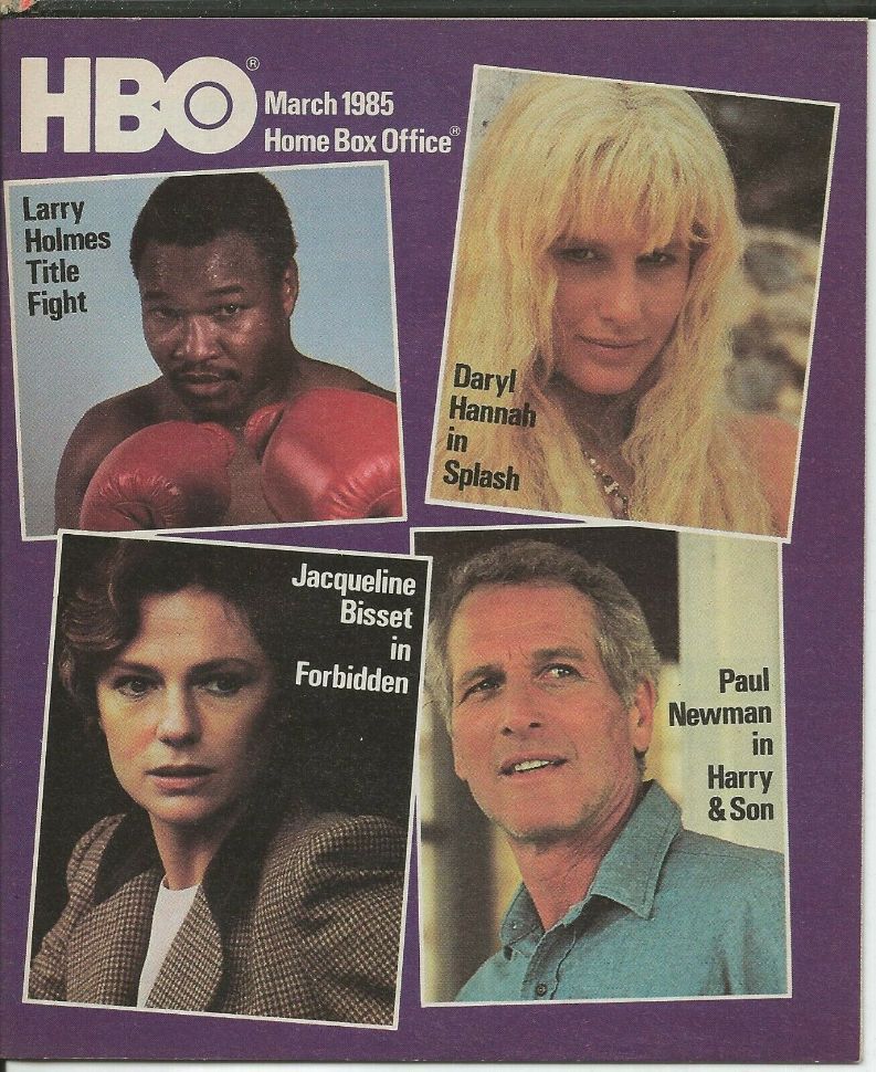 HBO magazine side cover  March 1985