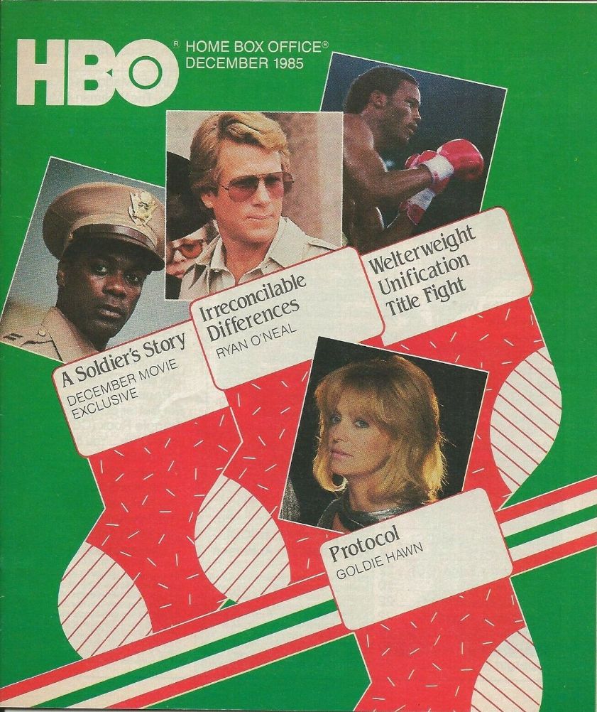 HBO magazine side cover  December 1985