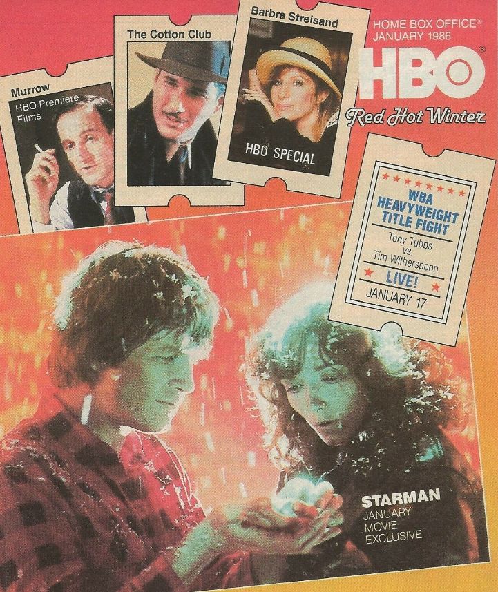 HBO magazine side cover  January 1986
