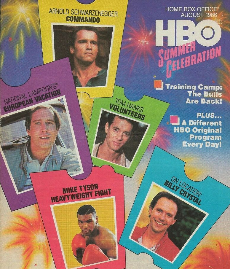 HBO magazine side cover  August 1986