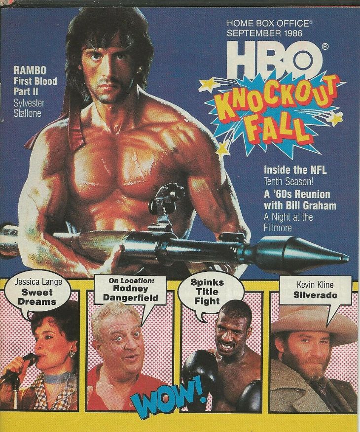 HBO magazine side cover  September 1986
