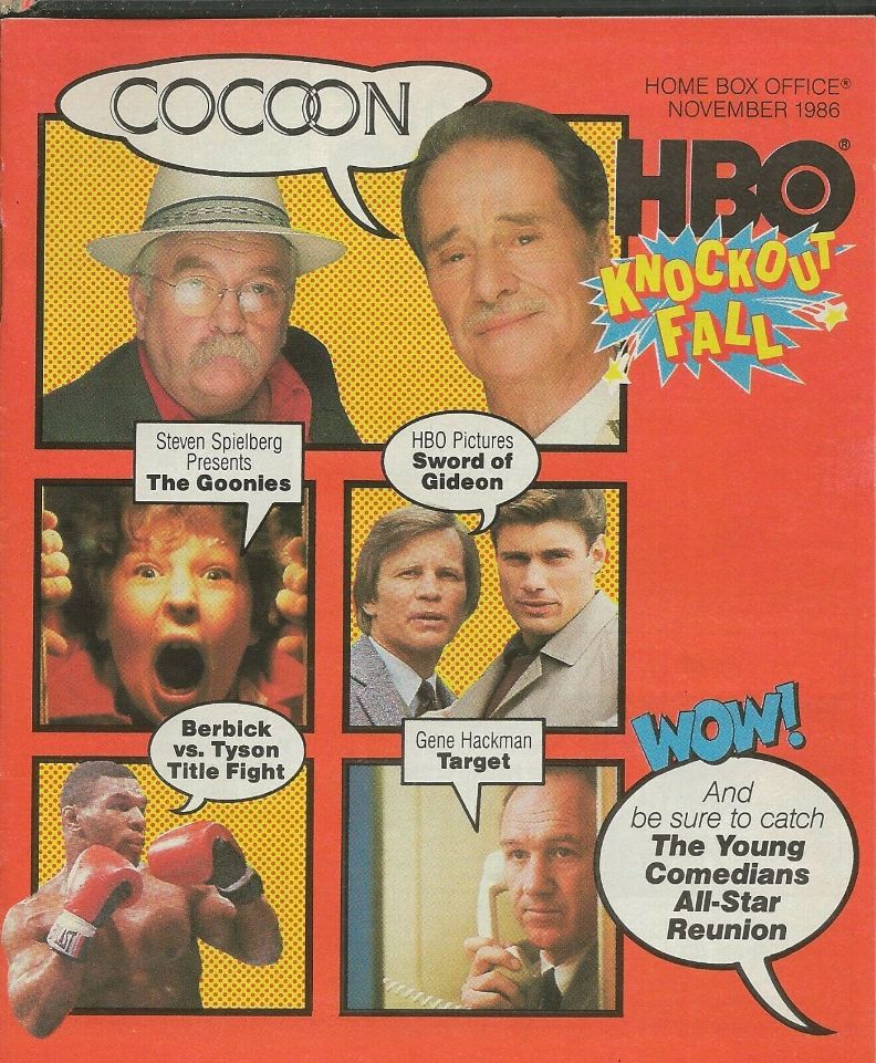 HBO magazine side cover  November 1986