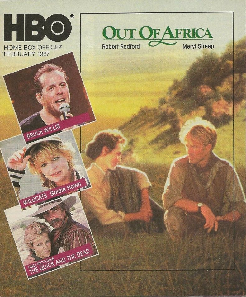 HBO magazine side cover  February 1987