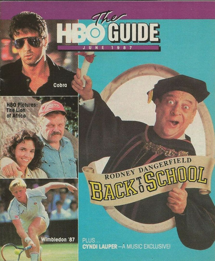 HBO magazine side cover  June 1987
