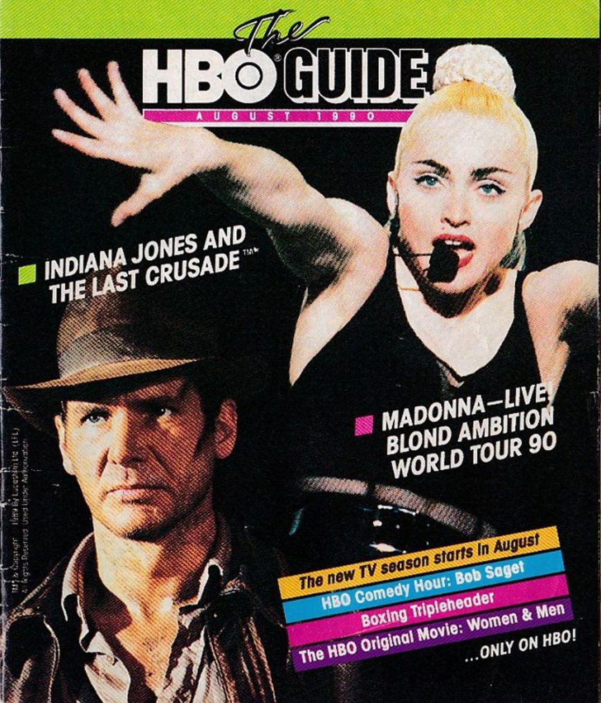 HBO magazine side cover  August 1990